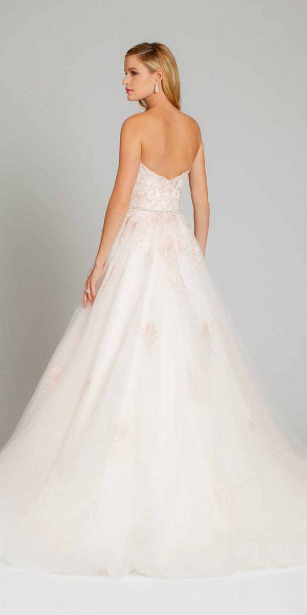 Metallic Embroidered Sweetheart Tulle Dress