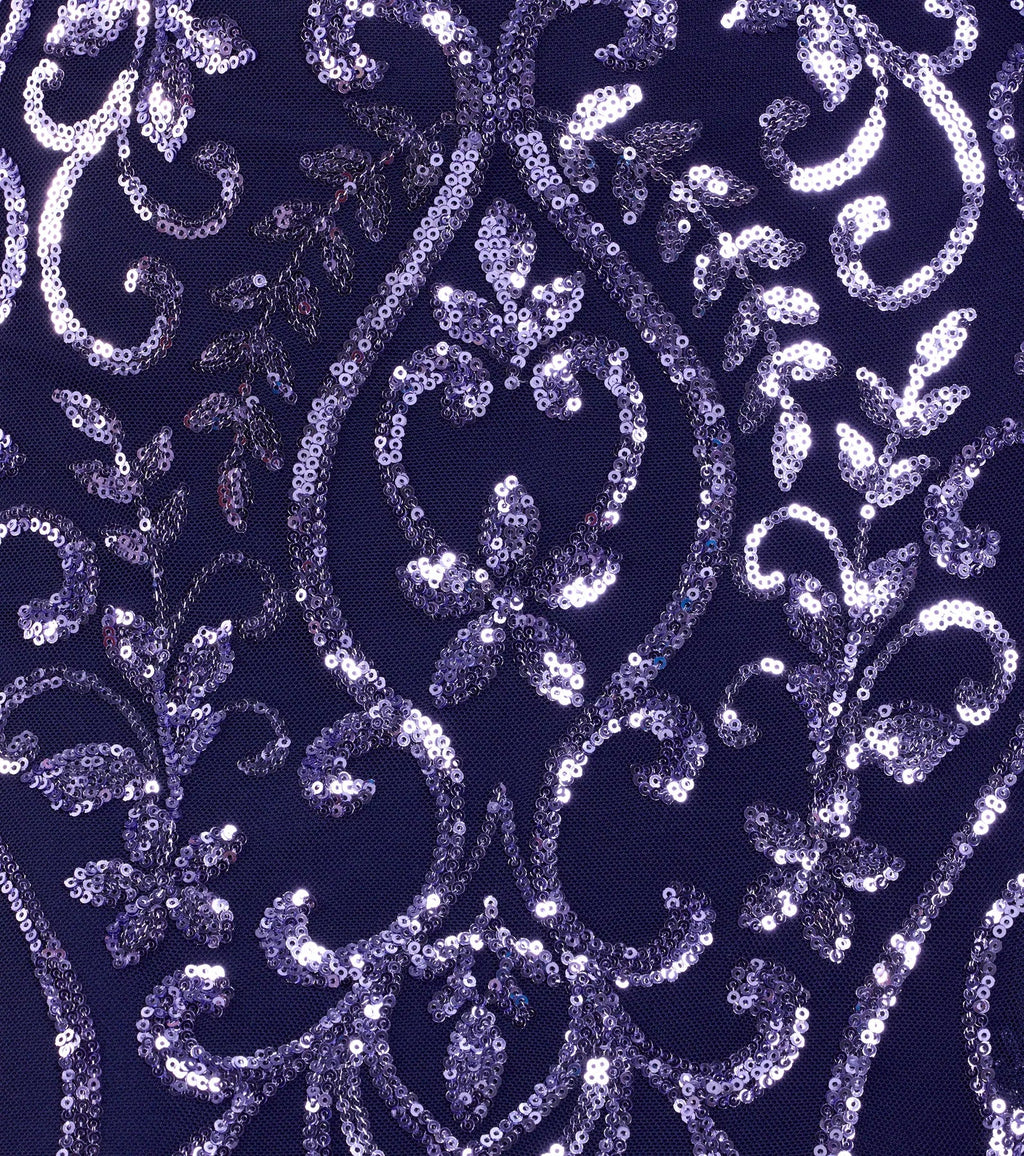 Andrea Cutout Slit Mermaid Sequin Formal Dress