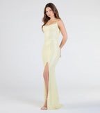 Hollie Lace-Up Mermaid Sequin Beaded Formal Dress