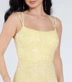 Andrea Cutout Slit Mermaid Sequin Formal Dress