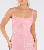 Hollie Lace-Up Mermaid Sequin Beaded Formal Dress