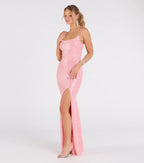 Hollie Lace-Up Mermaid Sequin Beaded Formal Dress