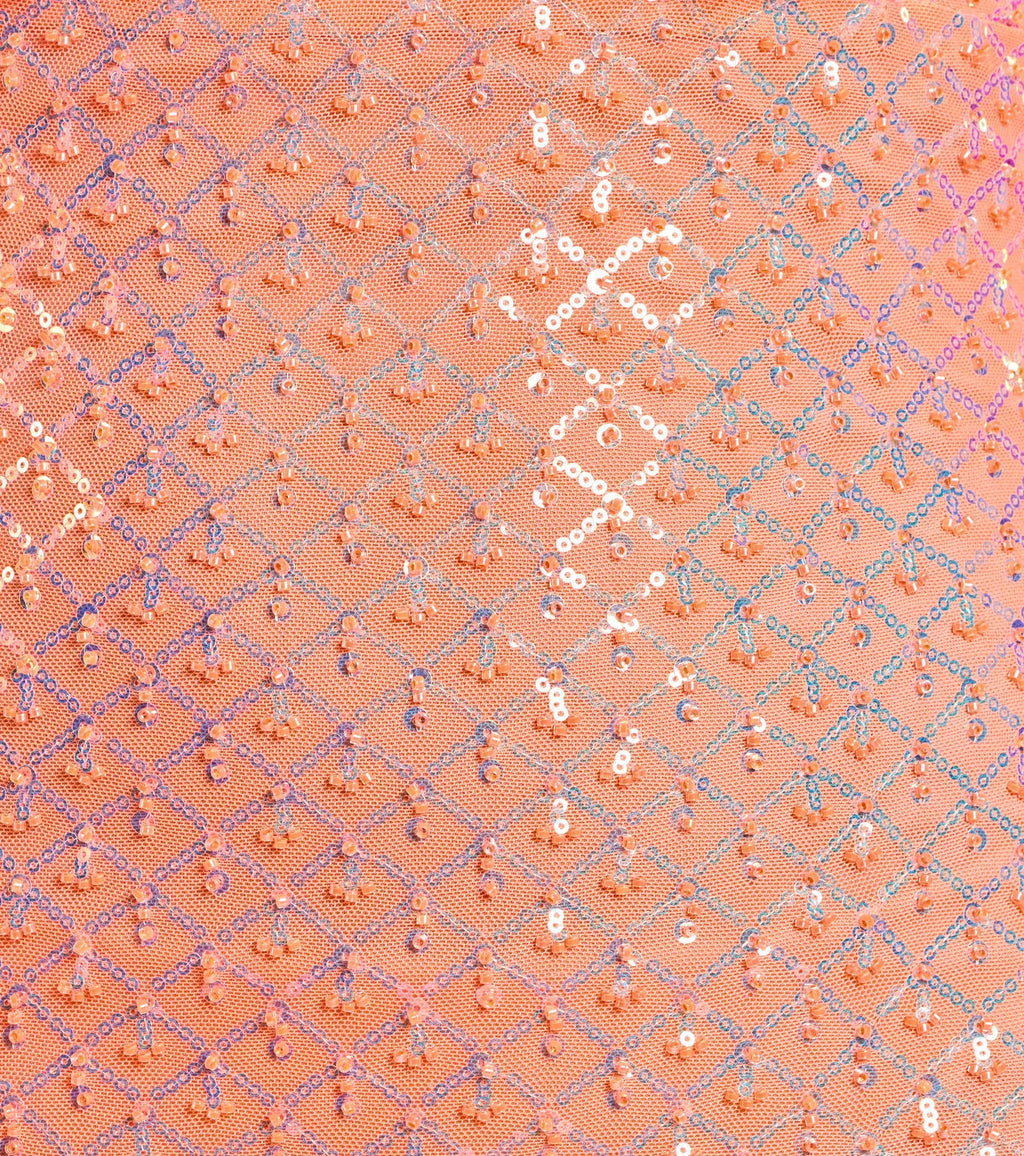 Adrianna Strapless Mermaid Sequin Bead Formal Dress