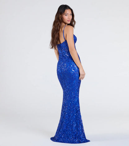 Rosalia Sweetheart Mermaid Sequin Formal Dress