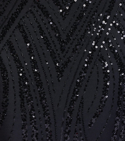 Kailey Lace-Up Mermaid Sequin Beaded Formal Dress