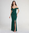 Alexandra Cold-Shoulder Mermaid Glitter Formal Dress