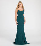 Corrina Cowl Neck Mermaid Glitter Formal Dress