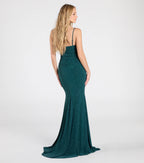 Corrina Cowl Neck Mermaid Glitter Formal Dress