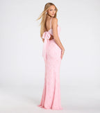 Amanda Tie-Back Mermaid Bow Formal Dress