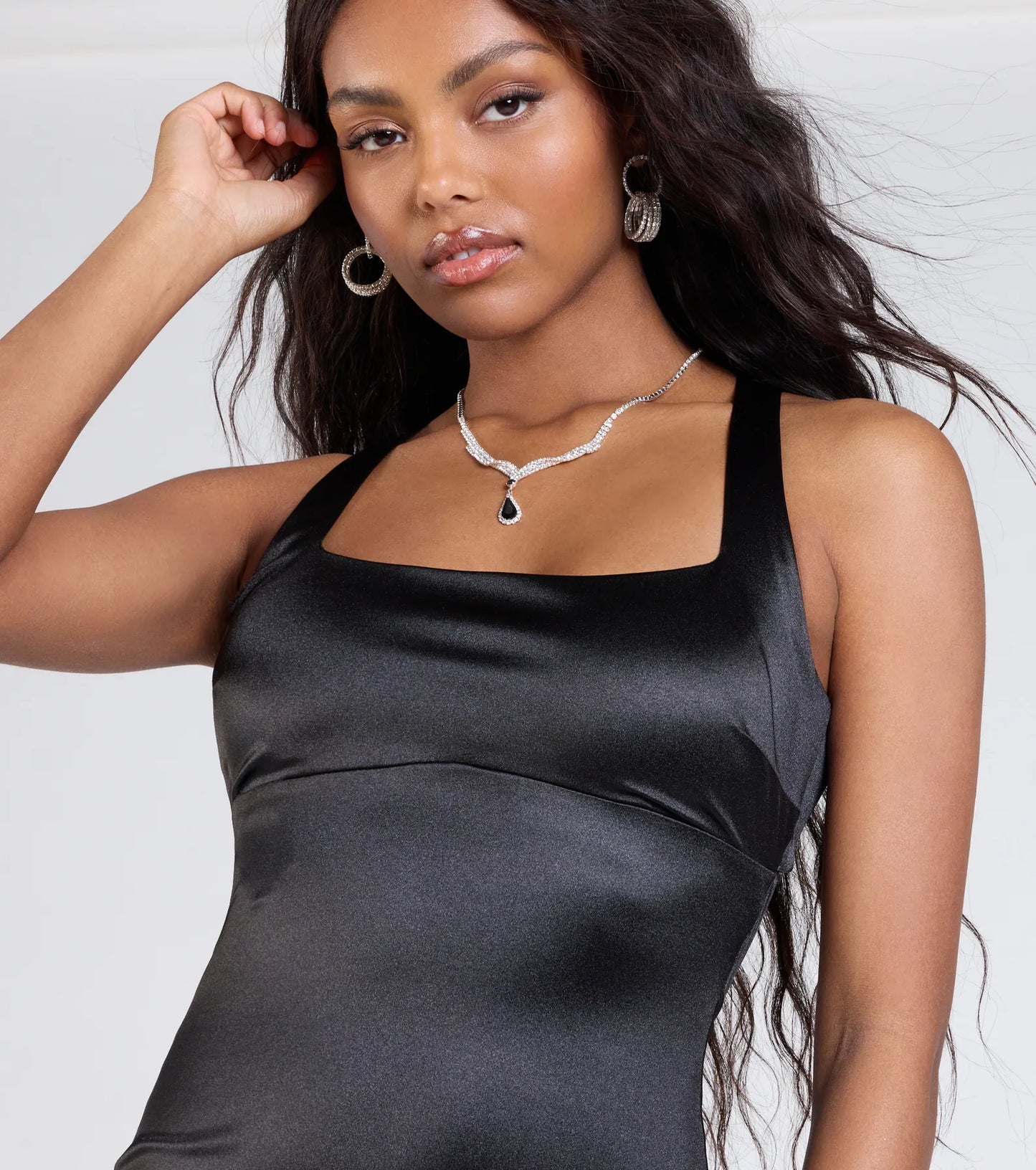 Rosella Open Back Mermaid Satin Formal Dress