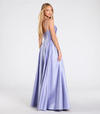 Daniela Satin A-Line Ball Gown