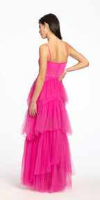 Sheer Mesh Corset Tiered A Line Dress