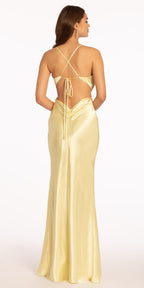 Satin Slip Tie Back Dress