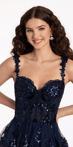 Sweetheart Corset Tiered Fit and Flare Dress