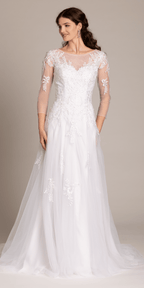 Beaded Embroidered Tulle Sweetheart A Line Dress