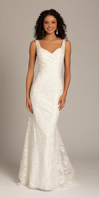 Embellished Sweetheart Tulle Trumpet Dress