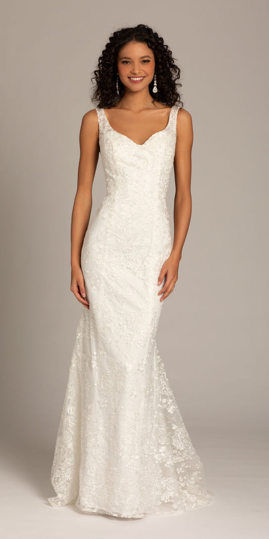 Embellished Sweetheart Tulle Trumpet Dress