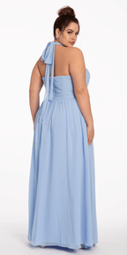 Tie Neck Halter Dress - Petite