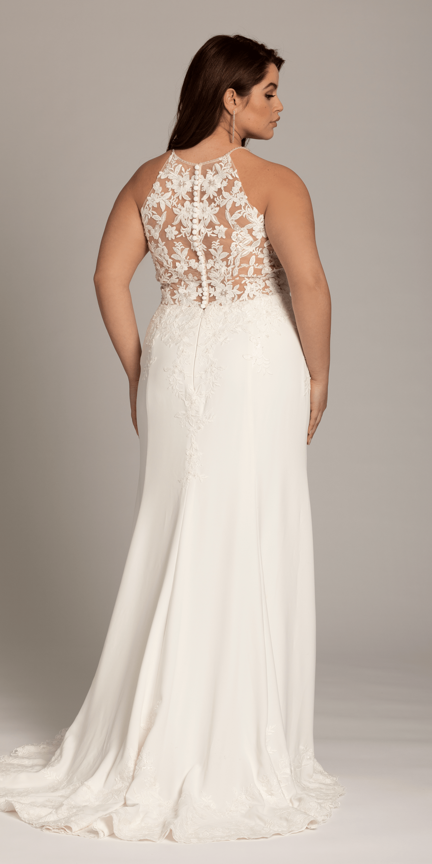 Crepe Floral Embellished Racer Back Dress with Leaf Beading Detail