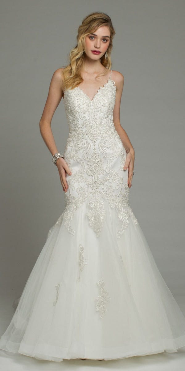 Beaded Embroidered Sweetheart Mermaid Dress