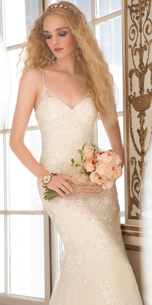 Tulle 3 D Flowers Trumpet Scoop Back Dress